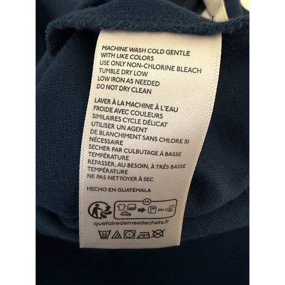 NWOT Anthropologie Daily Practice Graphic T-shirt Midi Dress Navy/White XS - Picture 9 of 10